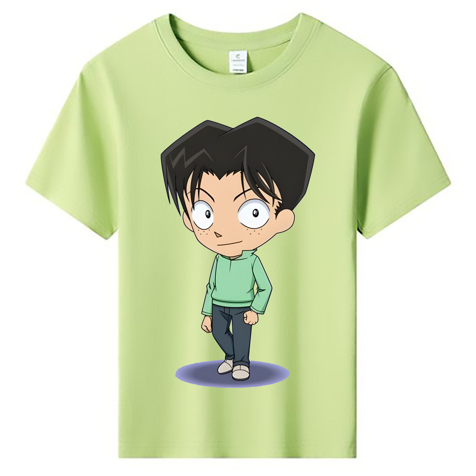 （画像用） 名探偵コナン 円谷 光彦 つぶらや みつひこ Detective Conan Mitch Tennyson 綿100％キッズTシャツ（フロントプリント）